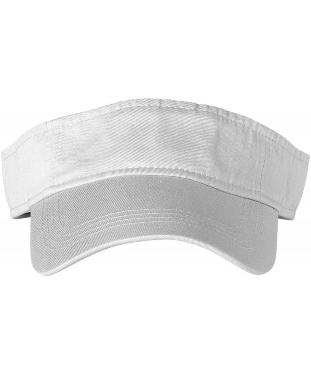 Visors 3-Panel Twill Visor Hat 158 - White - C91128ROGPZ $12.95