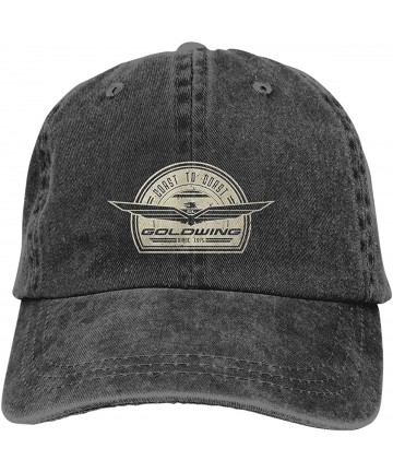 Baseball Caps Goldwing Retro Sports Denim Cap Adjustable Snapback Casquettes Unisex Plain Baseball Cowboy Hat Black - Black -...