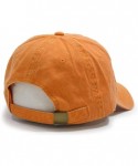 Baseball Caps Vintage Washed Dyed Cotton Twill Low Profile Adjustable Baseball Cap - C Pumpkin Orange - C812L0IFPJ3 $19.38