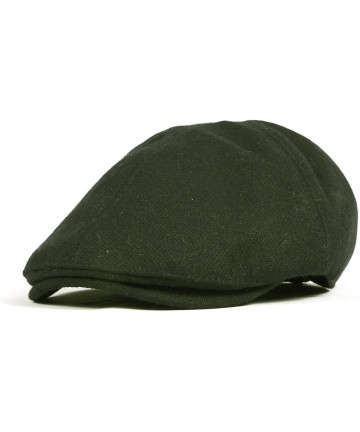 Newsboy Caps Wool Newsboy Hat Flat Cap SL3021 - Green - CP12883Y869 $30.04