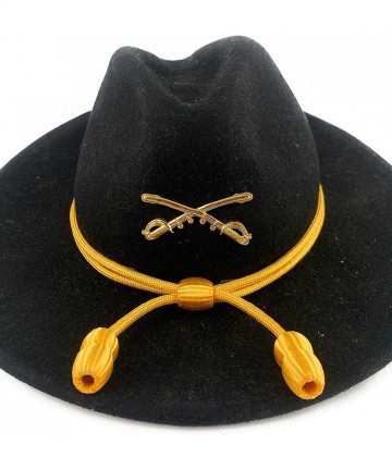 Cowboy Hats Men's Acorn Cavalry Hat Band Yellow One Size - CO11I69OAYF $13.43
