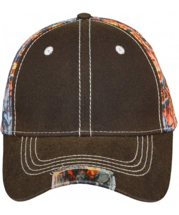 Baseball Caps Baseball Caps for Men-Adjustable Fishing Hiking Trucker Hats Sports Sun Cap - Brown(maple Leaf Patterened) - CU...