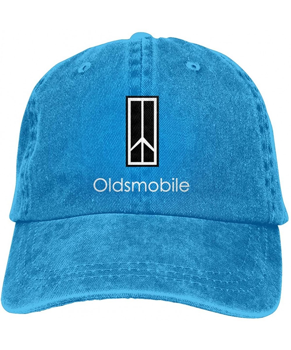 Skullies & Beanies Custom Oldsmobile Automobile Logo 1981 Funny Hat Cap for Mens Black - Blue - C118SW2ICKY $15.18