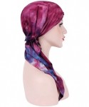 Skullies & Beanies Chemo Cancer Sleep Scarf Hat Cap Ethnic Printed Pre-Tied Hair Cover Wrap Turban Headwear - Aa Rose Red Tie...
