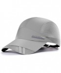 Baseball Caps Quick Dry Mesh Baseball Cap Sun Hats Waterproof Adjustable Sport Cap for Men Women - Grey - CS18UESYCHT $14.76