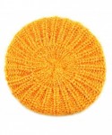 Berets Women's Sequin Knit Beret One Size Tam Hat - Orange - CL127WERFL5 $15.90