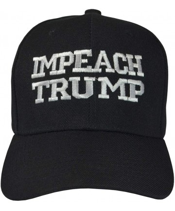 Baseball Caps Impeach Donald Trump Hats - Impeach Trump Black - CW18ZL7SR8X $16.07