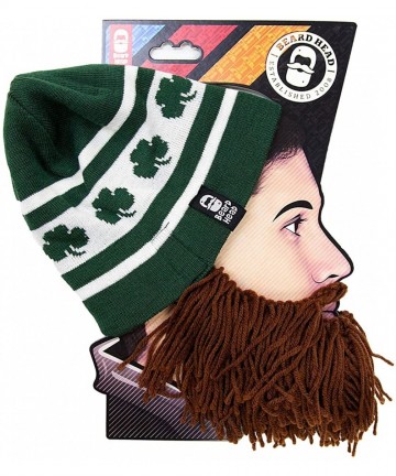 Skullies & Beanies The Original Shamrock Knit Beard Hat - Brown - C512IQ8FSOH $35.93