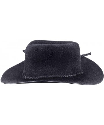 Cowboy Hats 12732-201 Cowboy Hat with Rope Trim Felt- Black- 3" - CE115BMQQ0H $13.37