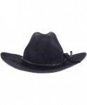 Cowboy Hats 12732-201 Cowboy Hat with Rope Trim Felt- Black- 3" - CE115BMQQ0H $13.37