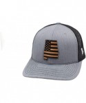 Baseball Caps 'Alabama Patriot' Leather Patch Hat Curved Trucker - Charcoal/Black - C618IGQMIK8 $37.86