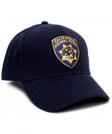 Baseball Caps California Highway Patrol Eureka Badge Applique Hat Cap Adult One-Size Multi - Navy - CY187QU4GYO $26.34