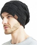 Skullies & Beanies Beanie Hat for Men and Women Winter Warm Hats Knit Slouchy Thick Skull Cap - 1 Black - C318IH2T4H2 $19.04