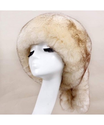 Cold Weather Headbands Womens Winter Hat Faux Fur Headband Cap Headgear Earwarmer Earmuff Snow Hat - D-khaki - C618LZ8IN37 $2...