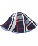 Bucket Hats Plaid Tartan Bucket Hats for Women Vintage Rollable Fisherman Sun Cap - G-bluemulti - C918QRIMOEN $17.74