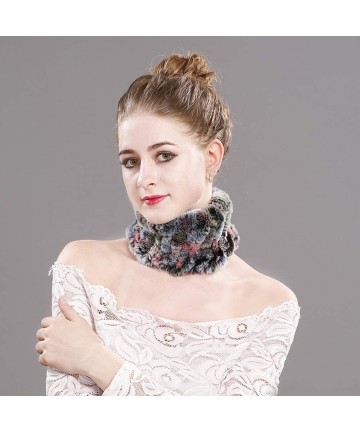 Cold Weather Headbands Rabbit Fur Headband - Winter Knit Neck Warmer Real Fur Headbands Women Scarf Muffler - Colorful 3 - CV...