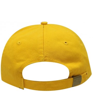 Baseball Caps Wink Face Cotton Baseball Cap - Gold - CS12KUIT48H $17.42