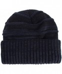 Skullies & Beanies Women Men Warm Baggy Weave Crochet Winter Wool Solid Knit Ski Beanie Skull Caps Hat - Navy - C518HXZHSRO $...