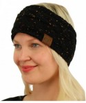 Cold Weather Headbands Winter CC Confetti Warm Fuzzy Fleece Lined Thick Knit Headband Headwrap Hat Cap - Black - CV187GGK2CC ...
