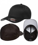 Baseball Caps Custom Hat Flexfit 6277 6533 Delta & More Embroidered. Your Own Text Curved Bill - Black - CT187QXSA93 $36.09