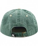 Baseball Caps 100% Cotton Pigment Dyed Low Profile Dad Hat Six Panel Cap - 5. Green Khaki - CO12NVHKOVL $12.31