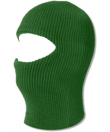 Balaclavas One 1 Hole Ski Mask - Olive Green - CT11BNPO937 $17.52