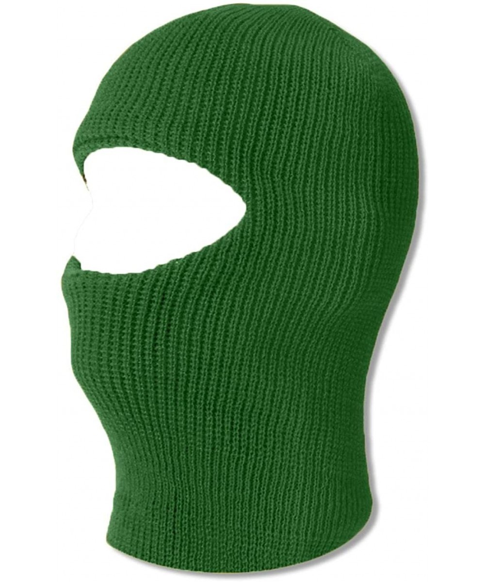 Balaclavas One 1 Hole Ski Mask - Olive Green - CT11BNPO937 $11.90