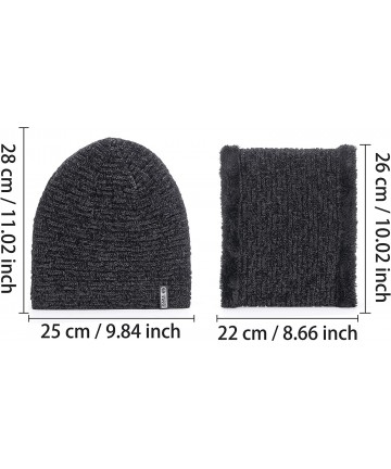 Skullies & Beanies Styles Oversized Winter Extremely Slouchy - Xne Black Hat&scarf Set - C418ZDSE9IK $17.24