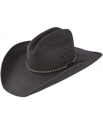 Cowboy Hats Men's Asphalt Straw Cowboy Hat Black 6 3/4 - CI11F56HBV7 $94.60