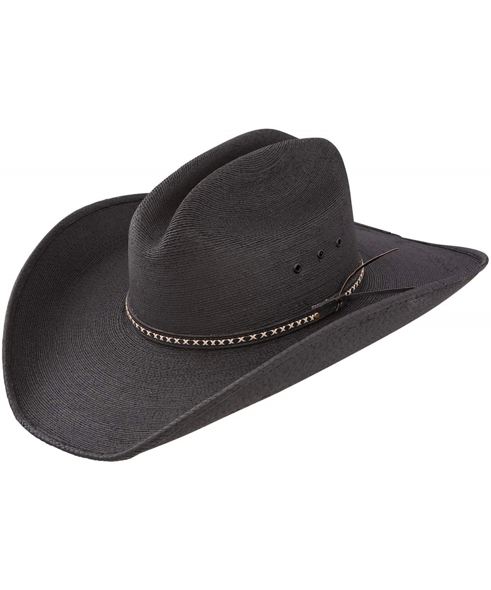 Cowboy Hats Men's Asphalt Straw Cowboy Hat Black 6 3/4 - CI11F56HBV7 $75.16