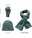 Skullies & Beanies 3 Pieces Soft Fleece Lining Beanie Hat Long Scarf Touch Screen Gloves - Blending Color - C418YUHLXN2 $27.86
