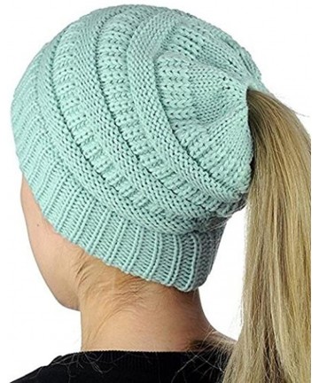Skullies & Beanies Womens Winter Hats Warm Knitted Horsetail Lady Wool hat - 6 - CT186N0SE3C $14.42