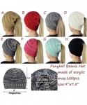Skullies & Beanies Womens Winter Hats Warm Knitted Horsetail Lady Wool hat - 6 - CT186N0SE3C $14.42