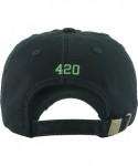 Baseball Caps Weed Marijuana Leaf Collection Dad Hat Baseball Cap Polo Style Adjustable - (3.1) Be Happy Black - CU12O20Q1D6 ...