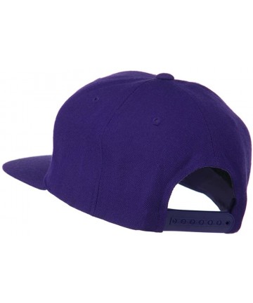 Baseball Caps Big Diamond Embroidered Flat Bill Cap - Purple - CL11Q3SRR6F $32.35