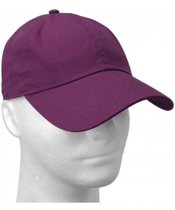 Baseball Caps Classic Baseball Cap Dad Hat 100% Cotton Soft Adjustable Size - Mulberry - C518XL4XH9X $13.58