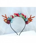 Headbands Adjustable Flower Headband Hair Wreath Floral Garland Crown Halo Headpiece with Ribbon Boho Wedding Festival - 7 - ...