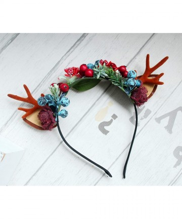 Headbands Adjustable Flower Headband Hair Wreath Floral Garland Crown Halo Headpiece with Ribbon Boho Wedding Festival - 7 - ...