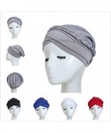 Skullies & Beanies Women Concise Turban Twisted Braid Headscarf Cap Hair Covered Wrap Hat - White - C318AZSQT9L $15.70