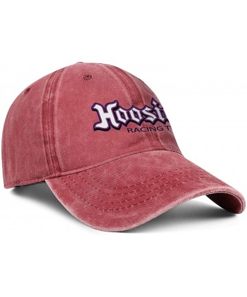 Baseball Caps Unisex Adjustable Hoosier-Racing-Tyre-Baseball Caps Golf Flat Hat - Red-19 - CU18U4NCX6A $23.03