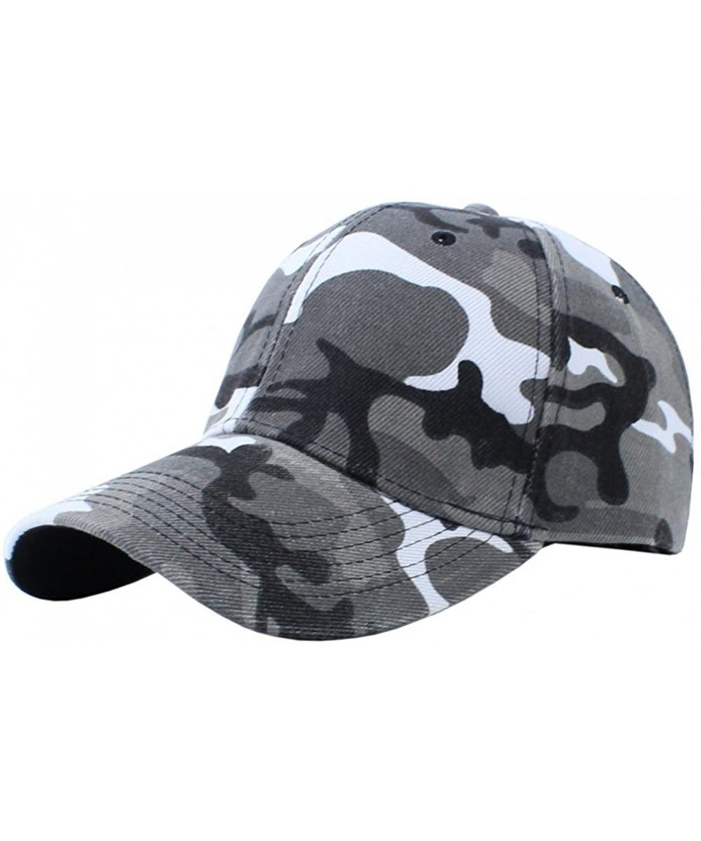 Baseball Caps Adjustable Baseball Cap Vintage Patch Washed Cotton Hat for Men Women MZM0050 - Curved White Camo - CD17YX53SEG...