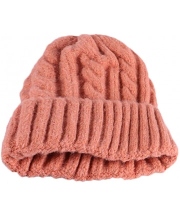 Skullies & Beanies Womens Winter Knitted Hat - Orange - CO18LZT3RLS $13.98