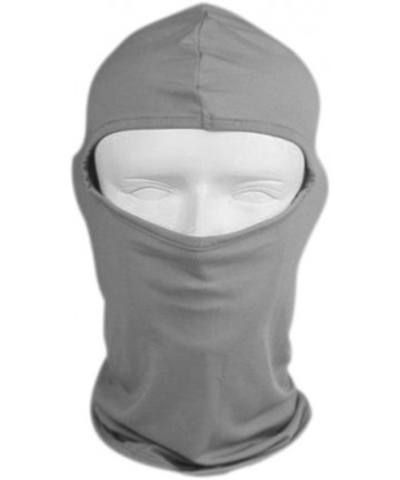 Balaclavas Cycling Lycra Balaclava Full Face Mask for Sun Uv Protection - Light Grey - CO11O3GX2NV $17.14