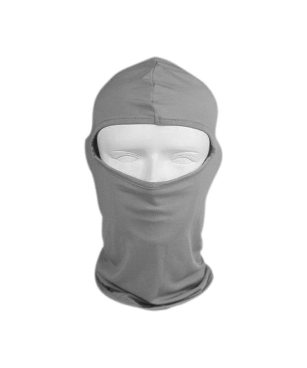 Balaclavas Cycling Lycra Balaclava Full Face Mask for Sun Uv Protection - Light Grey - CO11O3GX2NV $17.14