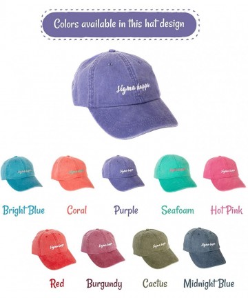Baseball Caps Sigma (N) Sorority Baseball Hat Cap Cursive Name Font Adjustable Leather Strap Sig Kap - Purple - CC18DUCZLNT $...