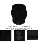 Skullies & Beanies Men's Winter Beanie Hat & Button Scarf & Touchscreen Gloves 3 Pieces Warm Knitted Set for Men - Black - CC...