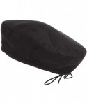 Berets Women's Winter Warm Suede Fleece Reversible French Artist Beret Classic Art Basque Beanies Hat Cap - Black - CY18IR6SH...