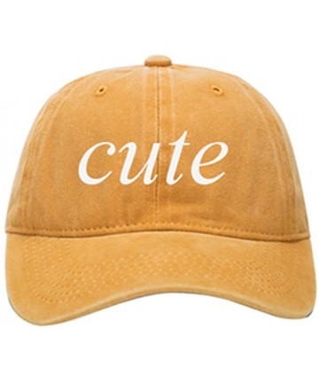 Baseball Caps Custom Retro Cowboy Hat Unisex Sun Caps Customized for Man and Woman Adjustable Back Cap - Yellow - CY18H0CQLNZ...