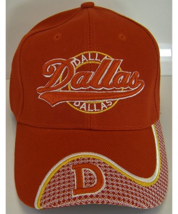 Baseball Caps Dallas Men's D Netting Adjustable Baseball Cap - Red - CJ18DO87909 $16.75