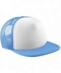 Baseball Caps Vintage Plain Snap-Back Trucker Cap - Purple/White - CS12CH0BQH3 $12.83